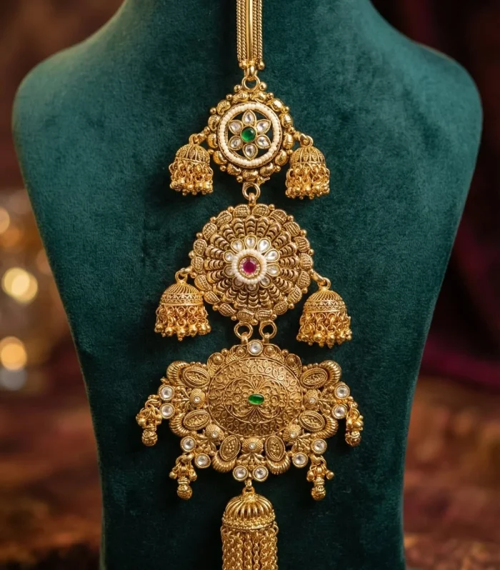 Naina Antique Gold Look Bridal Juda Pin for Women