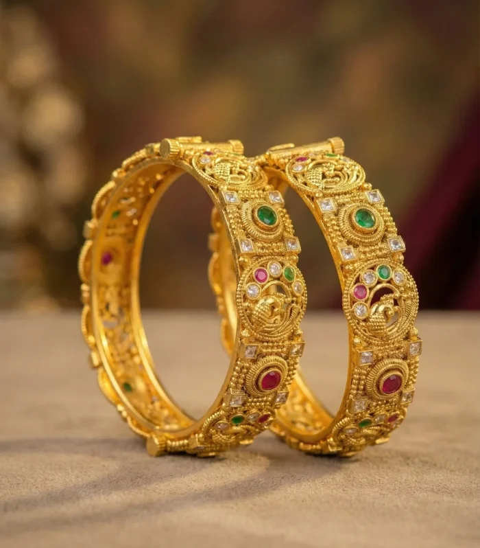 Rama Peacock Antique Bangles (Openable)